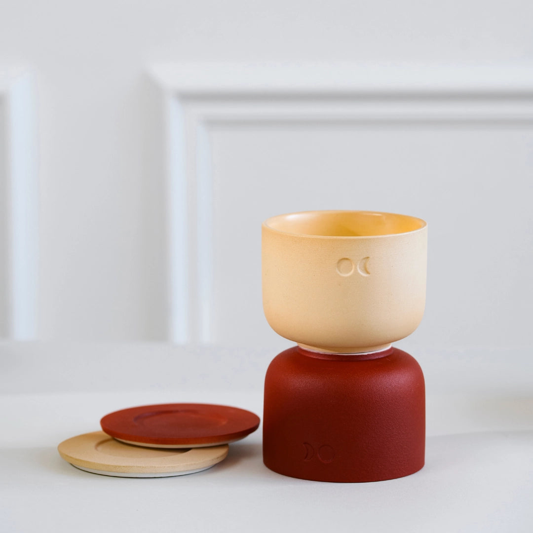 Bougie fleurie en céramique – Jasmin