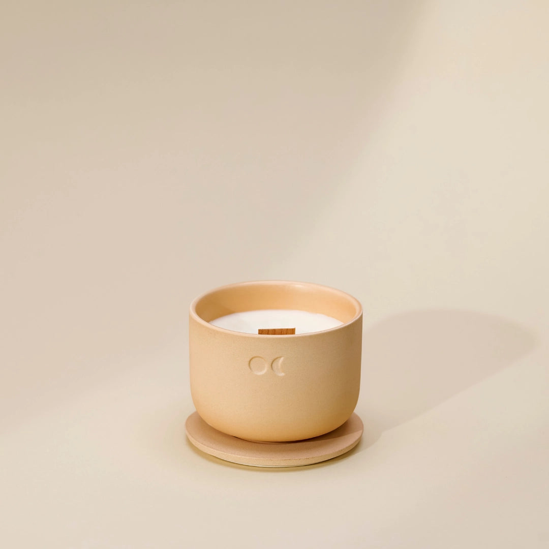 Bougie fleurie en céramique – Jasmin